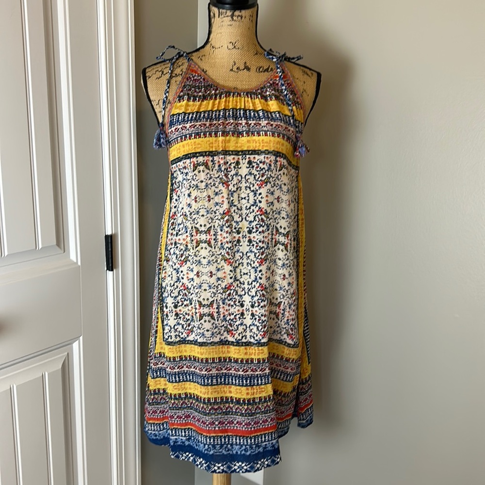 Multicolor Sleeveless Boho Dress